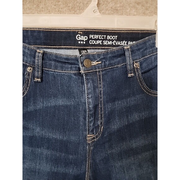 Gap Perfect Boot Jeans Womens 16 33 Blue Dark Wash Stretch - Picture 3 of 9